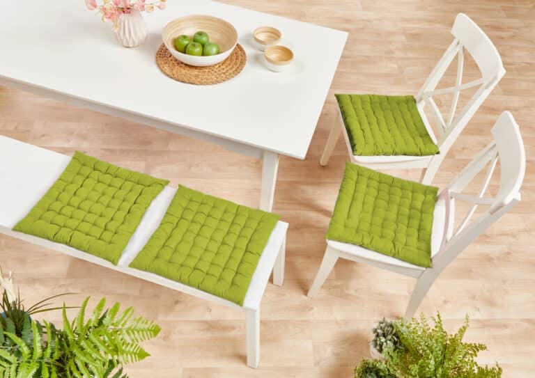 JD210216 Set 4 chair cushions Dark citron - Grun